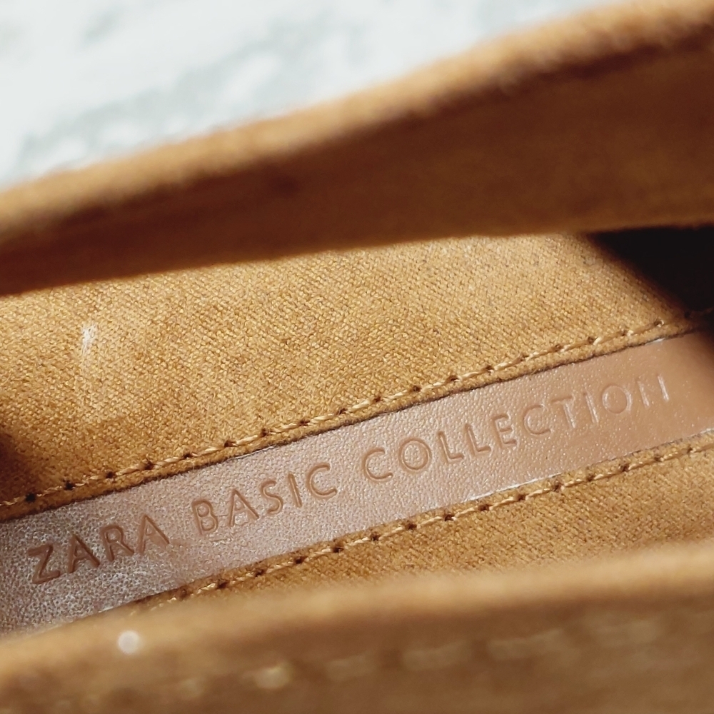 Zara Basic Collection Faux Suede Lace Up Heels F1030 - Picture 10 of 13